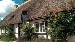 Reetdach-Romantik in Sieseby. &copy; HR, honorarfrei - Verwendung gem&auml;&szlig; der AGB im engen inhaltlichen, redaktionellen Zusammenhang mit genannter HR-Sendung bei Nennung "Bild: HR" (S2). HR/Pressestelle, Tel: 069/155-4954, Fax: -3005