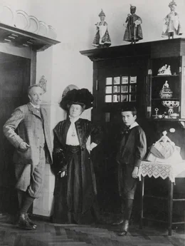 Richard Strauss mit Pauline und Sohn Franz, 1911.