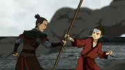 L-R: Sokka, Aang
