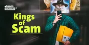 Key Visual mit Typo zu "team.recherche: Kings of Scam - Wer klickt, verliert". Die Doku-Serie "Kings of Scam - Wer klickt, verliert" gibt Einblicke in eine gro&szlig; angelegte Betrugsmasche: Smishing. Das team.recherche macht sich auf die Suche nach den mutma&szlig;lichen T&auml;tern. Die Spuren f&uuml;hren die Investigativreporterinnen und Investigativreporter in eine interne Telegram-Gruppe und von dort nach China, Thailand und in die USA. Hintergrund: Katzen mit KI-Unterst&uuml;tzung erstellt.