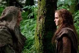 L-R: Methuselem (Anthony Hopkins), Ila (Emma Watson).