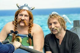 Obelix (G&eacute;rard Depardieu), Asterix (Edouard Baer).