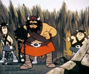Der schreckliche Sven glaubt, die Wikinger endlich überlistet zu haben. Der schreckliche Sven glaubt, die Wikinger endlich überlistet zu haben.