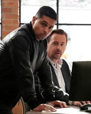 Knight and Day &ndash; Things become tense when Knight is assigned to protect his wife after the home of a high-level defense contractor is attacked, on the CBS Original series NCIS. Pictured (L-R): Wilmer Valderrama as NCIS Special Agent Nicholas Nick Torres, Sean Murray as Special Agent Timothy McGee, and Gary Cole as NCIS Special Agent Alden Parker.