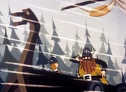 Auf dem Heimweg bekommen die Wikinger die Rache der Magyren zu spüren: ein starker Gegenwind kommt auf. Auf dem Heimweg bekommen die Wikinger die Rache der Magyren zu spüren: ein starker Gegenwind kommt auf.