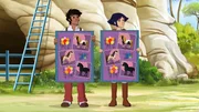 Angelo und Lena stellen ihre Werbung f&uuml;r die Benefizveranstaltung zugunsten herrenloser Ponys vor.