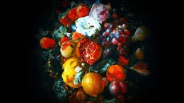 Das Gem&auml;lde &bdquo;Feston aus Fr&uuml;chten und Blumen&ldquo; von Jan Davidsz de Heem