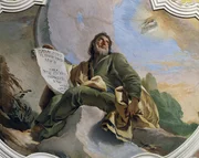 ITALY - DECEMBER 16: The prophet Ezekiel, 1726-1729, fresco by Giovanni Battista Tiepolo (1696-1770), detail, Red Room, Patriarchal Palace, Udine, Friuli-Venezia Giulia. Italy, 18th century. (Photo by DeAgostini/Getty Images)
