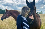 Charlotte Link mit Pferden: Auch in ihren Romanen tauchen Tiere immer wieder als emotionale Bezugspunkte auf. Charlotte Link mit Pferden: Auch in ihren Romanen tauchen Tiere immer wieder als emotionale Bezugspunkte auf.