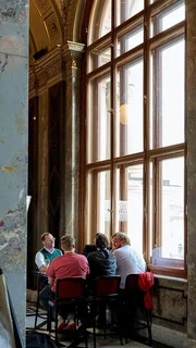 V.l.: Sepp Schellhorn, Philip Rachinger, Felix Schellhorn und Lukas Mraz im Kunsthistorischen Museum Wien
