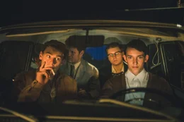 Joe (Gustav Blo&eacute;b, l.), Simon (Simon Kostenzer), Jakob (Andreas Schilcher), Elias, 18+ (Jakob Mader, r.)