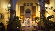 Traditionelle Sänger bei einem musikalischen Auftritt im marokkanischen Tanger. Traditionelle Sänger bei einem musikalischen Auftritt im marokkanischen Tanger.