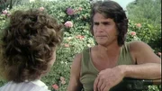 Pilot 2 Leslie (Mary McCusker) gibt Jonathan (Michael Landon) Wasser.