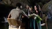 LOVE ISLAND USA -- Episode 736 -- Pictured: (l-r) Chris Seeley, Huda Mustafa -- (Photo by: Ben Symons/Peacock)