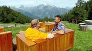 Gompm Alm, Harry Pr&uuml;nster und Helli Gufler.