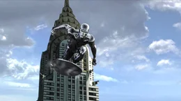 &Uuml;berall auf der Erde wird der "Silver Surfer" (Doug Jones) gesichtet und versetzt die Menschen in Angst und Schrecken ...