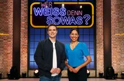 Treten bei "Wer wei&szlig; denn sowas?" gegeneinander an: Der Journalist und "Tagesschau"-Sprecher Constantin Schreiber (l.) und die Journalistin und "heute Journal"-Moderatorin Jana Pareigis (r.).