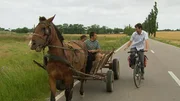 Pferdewägen sind in Rumänien ein häufiges Verkehrsmittel. Pferdewägen sind in Rumänien ein häufiges Verkehrsmittel.
