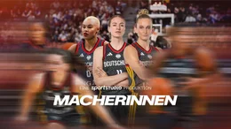 Macherinnen von links: die DBB-Stars Satou Sabally, Marie G&uuml;lich und Leonie Fiebich