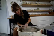 Anja Figl im Atelier