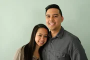 Jerald and Hiyas Mutia smile. Jerald and Hiyas Mutia smile.