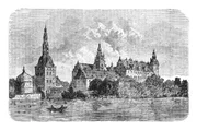 Vintage gravierte Illustration - Schloss Frederiksborg Vintage gravierte Illustration - Schloss Frederiksborg