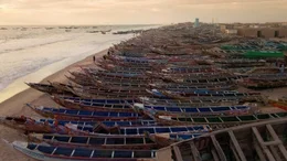 Der Strand von Nouakchott, Mauretanien.