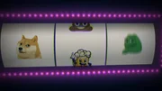 Eine Slotmachine mit unterschiedlichen Memecoin-Icons als Grafik Eine Slotmachine mit unterschiedlichen Memecoin-Icons als Grafik
