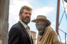 L-R: Logan (Hugh Jackman) and Caliban (Stephen Merchant)
