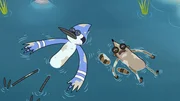 L-R: Mordecai and Rigby