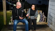 Chef Robert Irvine talks with Sophia Cannestra, daughter of the owner of Giovanni's Italian Restaurant, in the porch at her house, as seen on Restaurant: Impossible, Season 20. Chef Robert Irvine talks with Sophia Cannestra, daughter of the owner of Giovanni's Italian Restaurant, in the porch at her house, as seen on Restaurant: Impossible, Season 20.