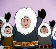 Am Ende ihrer Reise haben die Wikinger Freundschaft mit den Eskimos geschlossen. Nach einem herzlichen Abschied machen sich die Wikinger auf die Heimreise.
