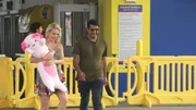 Tony and Vanja Grbic smile while walking around The Fun Spot Orlando.