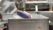 Ein Roboter – sieht überhaupt nicht menschlich aus. Ein Roboter – sieht überhaupt nicht menschlich aus.
