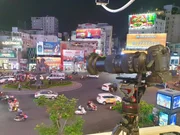 Dreharbeiten im nächtlichen Ho-Chi-Minh-City. Dreharbeiten im nächtlichen Ho-Chi-Minh-City.
