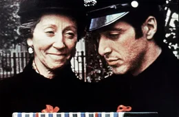 Mildred Clinton (Mrs. Serpico), Al Pacino (Frank Serpico).