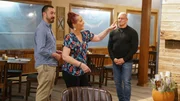 Co-owners of the White Mountain Steakhouse Tavern, Melissa Lewis and David Culhane, see their newly renovated restaurant for the first time, as seen on Restaurant Impossible, Season 20