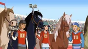 Beim Turnier am Start: (v.l.) ein Reiter, Lena und Nico. Beim Turnier am Start: (v.l.) ein Reiter, Lena und Nico.