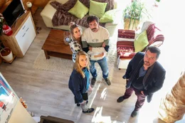 L-R: Nancy (Ina-Alice Kopp), Anni Sulmtaler (Anna Unterberger), Willi Murer (Marcel Mohab), Sascha Bergmann (Hary Prinz).