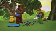Franklin und Bär spielen Abenteurer. Laut Franklins Abenteurerbuch ist die oberste Regel, dass man als echter Abenteurer alles ohne fremde Hilfe macht. Doch bald stellen sie fest, das ist schwieriger als gedacht. Franklin und Bär spielen Abenteurer. Laut Franklins Abenteurerbuch ist die oberste Regel, dass man als echter Abenteurer alles ohne fremde Hilfe macht. Doch bald stellen sie fest, das ist schwieriger als gedacht.