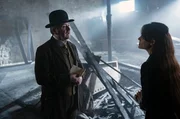Coffin Fire Inspector (Brendan Farrell) and Amelia Rojas (Blu Hunt).
