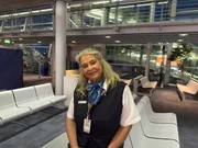 Andrea Dünser vom Terminaldienst auf dem Flughafen Nürnberg. Andrea Dünser vom Terminaldienst auf dem Flughafen Nürnberg.