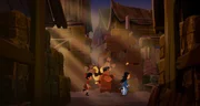 Marco,Luigi, Shi La und FuFu flüchten aus Venedig. Marco,Luigi, Shi La und FuFu flüchten aus Venedig.