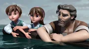Chris, Joy und Jona (v.l.) treiben auf dem Meer Chris, Joy und Jona (v.l.) treiben auf dem Meer