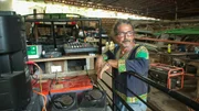 Heino leans against his newly built party tuk tuk, friendly face Heino leans against his newly built party tuk tuk, friendly face