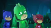 L-R: Catboy (voiced by Jacob Ewaniuk), Gekko (voiced by Kyle Breitkopf), Owlette (voiced by Addison Holley)