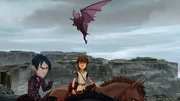 Arthur reitet mit Mordred zum Schloss Tintagel, um den gefangenen Merlin auszul&ouml;sen.