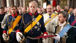 Friedrich von Preu&szlig;en (Martin Glade), Helmuth von Moltke (Reiner Sch&ouml;ne), Otto von Bismarck (Torsten M&uuml;nchow) und Alexander von Schleinitz (Volker Ranisch)