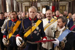 Von links: Friedrich von Preu&szlig;en (Martin Glade), Helmuth von Moltke (Reiner Sch&ouml;ne), Otto von Bismarck (Torsten M&uuml;nchow) und Alexander von Schleinitz (Volker Ranisch).