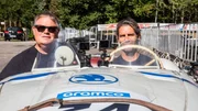 Close up of Mike Brewer and Marc 'Elvis' Priestley in a Skoda car Close up of Mike Brewer and Marc 'Elvis' Priestley in a Skoda car